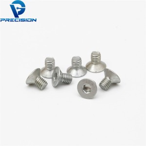 Custom m2.5 stainless steel countersunk head dacromet coated machine screw