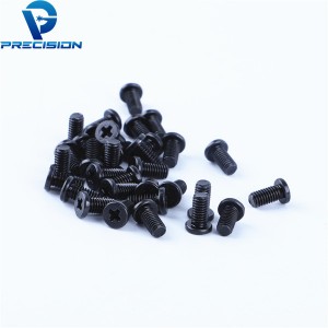 Carbon steel thin head black zinc plated m1 m2 m3 m4 m5 machine screw