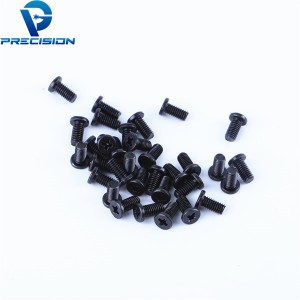 Carbon steel thin head black zinc plated m1 m2 m3 m4 m5 machine screw