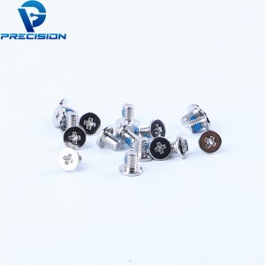 Custom nickel plated with thread locking patch machine screw