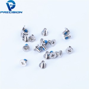 Carbon steel nickel plated with thread locking patch precision screw