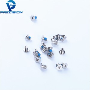 Custom nickel plated with thread locking patch machine screw