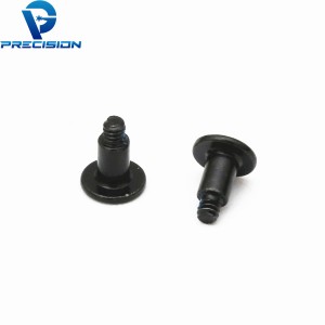 Custom carbon steel phillips drive black zinc plating shoulder screw