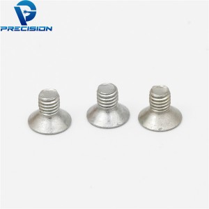 Custom m2.5 stainless steel countersunk head hexagon drive machine screw