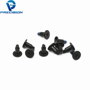 Custom carbon steel phillips drive black zinc plating shoulder screw