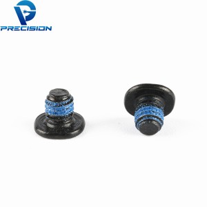 M2 carbon steel black zinc coating blue patch precision screw manufacturer