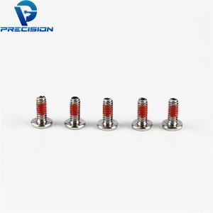 Carbon steel hardened thin head nickel plated electronic screw