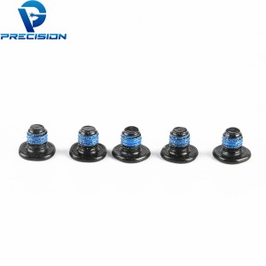 M2 carbon steel black zinc coating blue patch precision screw manufacturer