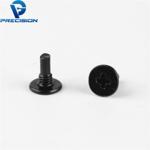 M1.2 M1.4 M1.6 carbon steel black zinc plated partial thread screw