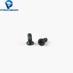 M1.2 carbon steel hardened thin head black zinc plated screw