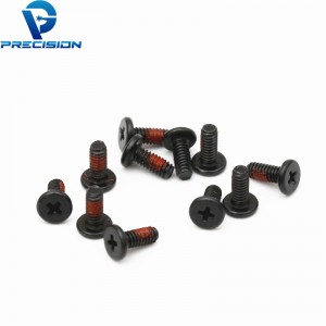 Carbon steel thin head drive black zinc plating screw