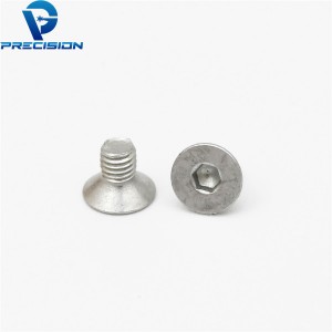 M2 stainless steel countersunk head dacromet coated machine screw