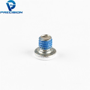 M2 stainless steel cross drive white head 360 blue patch miniature screw