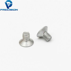 Custom m2.5 stainless steel countersunk head hexagon drive dacromet coated screw