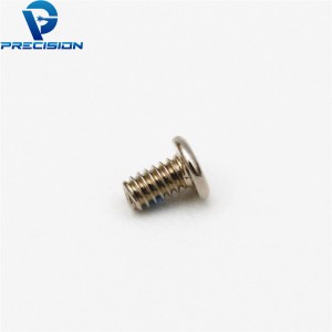 Custom m1.2 cross drive nickel plated blue patch precision micro screw