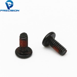 Carbon steel thin head drive black zinc plating screw