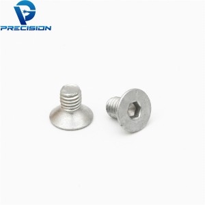 Custom m2.5 stainless steel countersunk head hexagon drive machine screw