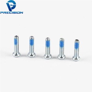 Custom m2.5 carbon steel round head zinc plated machine screw