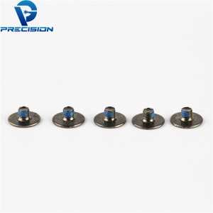 M1.2 Carbon steel thin head nickel plated blue patch micro screw