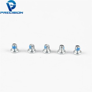 Carbon steel hardened thin head white zinc plated electronic screw